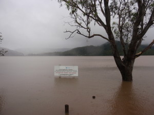 Lake Baroon in flood January 2011
